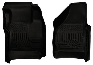 Ford F-350 Super Duty Floor Liners - Front - Husky Liners - WeatherBeater - Black - `08-`10
